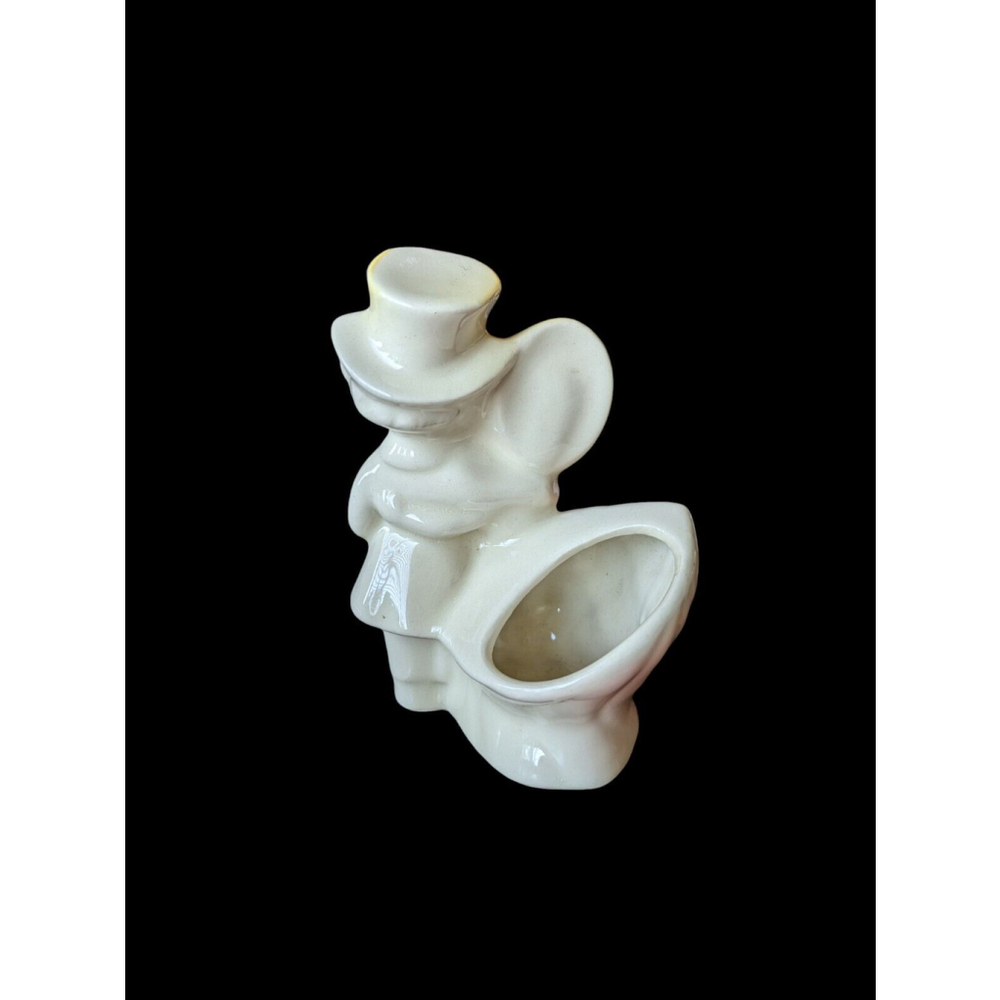 Vintage Shawnee Pottery Planter Couple Dancing 1940's 4-1/2" Pink &Yellow - Picture 2 of 6
